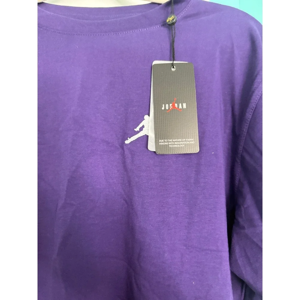 Jordan Jumpman Mens Purple Cotton Short Sleeve T-Shirt Size M New